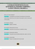 L3CERAD EXEMPTIONS EXAM &vert;  QUESTIONS & ANSWERS &lpar;VERIFIED&rpar; &vert;  LATEST UPDATE &vert; GRADED A&plus; 
