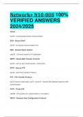 BEST REVIEW Network&plus; N10-008 100&percnt;  VERIFIED ANSWERS  2024&sol;2025