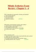 Milady Esthetics Exam Review - Chapter 1 - 4
