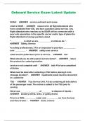 Onboard Service Exam Latest Update 