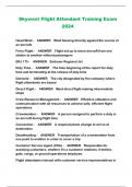 Skywest Flight Attendant Training Exam 2024 