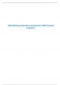 2024 CDA Exam Questions and Answers (100% Correct) Graded A+