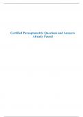 Certified Paraoptometric Questions and Answers Already Passed