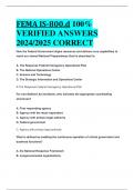 BEST ANSWERS FEMA IS-800.d 100%  VERIFIED ANSWERS  2024/2025 CORRECT