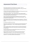 Assessment Final Exam Questions And Answers 