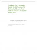 Test Bank For Community  Public Health Nursing 7th  Edition by Mary A. Nies,  Melanie McEwen | Complete  Guide 2023