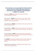 WGU D426 DATA MANAGEMENT FOUNDATIONS FINAL EXAM &lpar;LATEST 2024-2025 UPDATE&rpar; &vert; QUESTIONS AND VERIFIED ANSWERS&vert;100&percnt; CORRECT&vert; A&plus;GRADE 