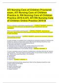 ATI Nursing Care of Children Proctored exam&comma;&period;pdf