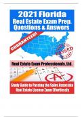 TEST BANK For California Real Estate| Exam Multiple Choice Questions with Solutions (Latest Update 2024)