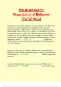 Pre-Assessment: Organizational Behavior (PGTO) WGU