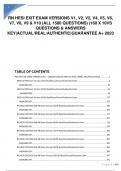RN HESI EXIT EXAM VERSIONS V1, V2, V2, V4, V5, V6, V7, V8, V9 & V10 (ALL 1580 QUESTIONS) (160 X 10VS QUESTIONS & ANSWERS KEY|ACTUAL/REAL/AUTHENTIC|GUARANTEE A+ 2023 with NGN