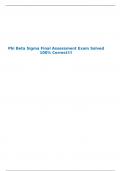Phi Beta Sigma Final Assessment Exam Solved 100% Correct!!!