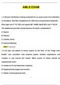 AMLS EXAM Questions with 100&percnt; Correct Answers &vert; Verified &vert; Latest Update