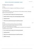 NR-302: | NR 302 HEALTH ASSESSMENT I EXAM 1  QUESTIONS WITH 100% CORRECT MARKING SCHEME | GRADED A+