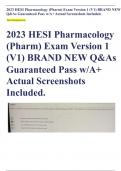(Pharm) Exam Version 1 (V1) BRAND NEW Q&As  Guaranteed Pass w/A+ Actual Screenshots Included. 