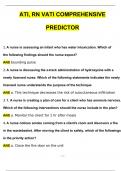 ATI RN VATI Comprehensive Predictor Questions with 100% Correct Answers | Verified | Latest Update
