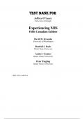 Test Bank For Experiencing MIS, Canadian Edition, 5th Edition by David M. Kroenke, Randall J Boyle, Andrew Gemino, Peter Tingling Chapter 1-12 and Konwledge Extention(2 4 6 7 9 16)