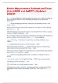 Radon Measurement Professional Exam &lpar;InterNACHI and AARST&rpar; &vert; Updated 2024&sol;25