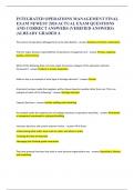 INTEGRATED OPERATIONS MANAGEMENT FINAL  EXAM NEWEST 2024 ACTUAL EXAM QUESTIONS AND CORRECT ANSWERS &lpar;VERIFIED ANSWERS&rpar;  &vert;ALREADY GRADED A