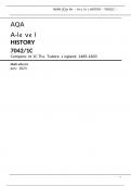 AQA A-level HISTORY 7042/1C Component 1C The Tudors: England, 1485-1603 Mark scheme June 2023