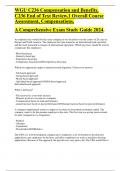 WGU C236 Compensation and Benefits, C236 End of Text Review.1 Overall Course Assessment, Compensations. A Comprehensive Exam Study Guide 2024