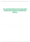 ACC 100 EXAM REVIEW STUDY GUIDE WITH  VERIFIED AND COMPLETE INFORMATION  RATED A.