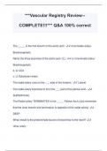 &ast;&ast;&ast;Vascular Registry Review-- COMPLETE&excl;&excl;&excl;&ast;&ast;&ast; Q&A 100&percnt; correct