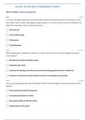 NR-302: | NR 302 HEALTH ASSESSMENT I EXAM 2   QUESTIONS WITH 100% CORRECT MARKING SCHEME 