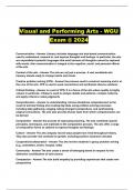 Visual and Performing Arts - WGU Exam @ 2024