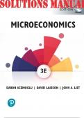 SOLUTIONS MANUAL for Microeconomics 3rd Edition by Daron Acemoglu; David Laibson; John List