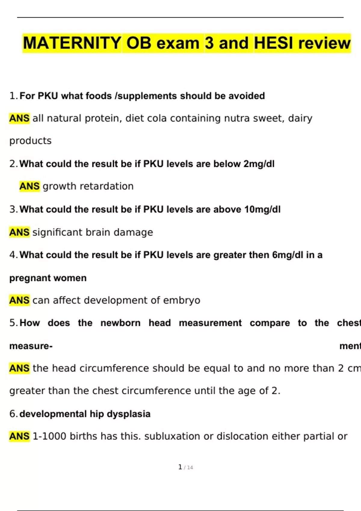HESI Maternity OB exam 3 review Questions with 100% Correct Answers ...