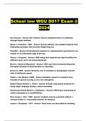  D017 School Law - WGU Packaged Exams With Questions And Verified Solutions Graded A&plus;