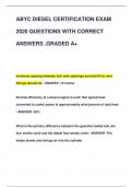 ABYC DIESEL CERTIFICATION EXAM  2020 QUESTIONS WITH CORRECT  ANSWERS &period;GRADED A&plus;