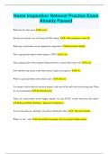 Home Inspection National Practice Exam Already Passed