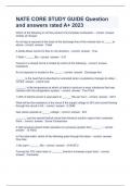 NATE CORE STUDY GUIDE Question and answers rated A+ graded 2024