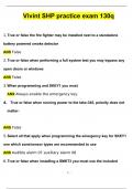 Vivint FSP Test &lpar;BUNDLED TOGETHER&rpar; VIVINT SHP PRACTICE EXAM 130Q  Vivint Smart Home Pro Final Exam 2024 Questions with 100&percnt; Correct Answers &vert; Verified &vert; Latest Update