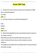 Vivint FSP Test 2024 Questions with 100&percnt; Correct Answers &vert; Verified &vert; Latest Update