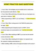 Vivint Practice Quiz 2024 Questions with 100&percnt; Correct Answers &vert; Verified &vert; Latest Update