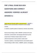 FNP 2 FINAL EXAM 2023-2024 QUESTIONS AND CORRECT ANSWERS VERIFIED ALREADY GRADED A&plus;