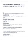CSSLP EXAM 2024 QUESTIONS & ANSWERS SOLVED 100% CORRECT!!