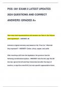POS -301 EXAM 2 LATEST UPDATES  2024 QUESTIONS AND CORRECT  ANSWERS GRADED A+