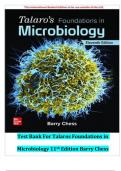 Test Bank for Talaros Foundations in Microbiology 11th Edition Barry Chess Chapter 1 - 27 Latest Update 9781260575385
