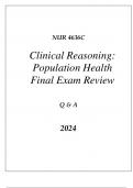 (UF) NUR 4636C CLINICAL REASONING (POPULATION HEALTH) FINAL EXAM