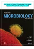 TEST BANK For Prescott's Microbiology, 12th Edition by Joanne Willey| Verified Chapter's 1 - 42 | Complete Latest Update 9781265123031
