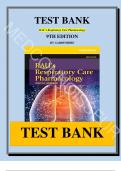 Test Bank for Rau’s Respiratory Care Pharmacology, 9th Edition By Gardenhire 9780323299688 Chapter1-23 Complete Guide.