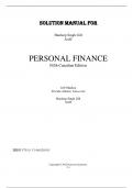 Solution Manual For Personal Finance, Canadian Edition, 5th Edition by Jeff Madura, Hardeep Singh Gill Chapter 1-16
