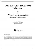 Solution Manual For Microeconomics, 17th Edition by Christopher T.S. Ragan Chapter 1-20.