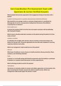 Care Coordination Pre-Assessment Exam with Questions & Correct Verified Answers