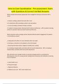 Intro to Care Coordination - Pre-assessment Exam with Questions & Correct Verified Answers