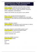 Comprehensive Health Assessment- Exam 1 Questions And Answers 